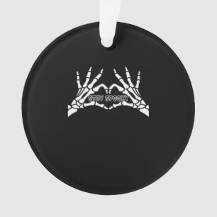 Ornamento Skeleton Heart and Mands Classic Design
