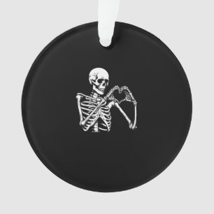 Ornamento Skeleton Heart Hands Sinal Halloween Costume Retro