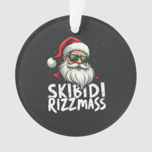 Ornamento Skibidi Rizzmas Engraçado Gen Alpha Slang Natal