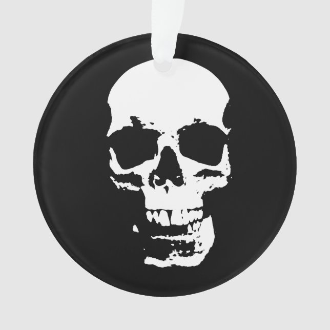 Ornamento Skull Fantasy Art Rock Punk Heavy Metal (Frente)