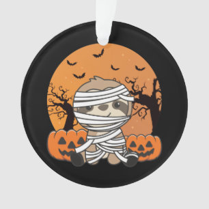 Ornamento Sloth Mummy Pumpkin Sloths Happy Halloween Ornamen