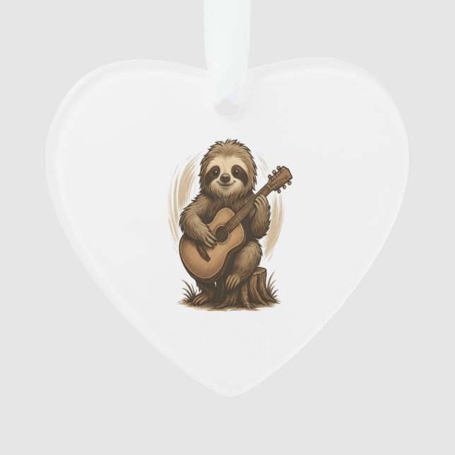 Ornamento Sloth Playing Guitar (Frente)