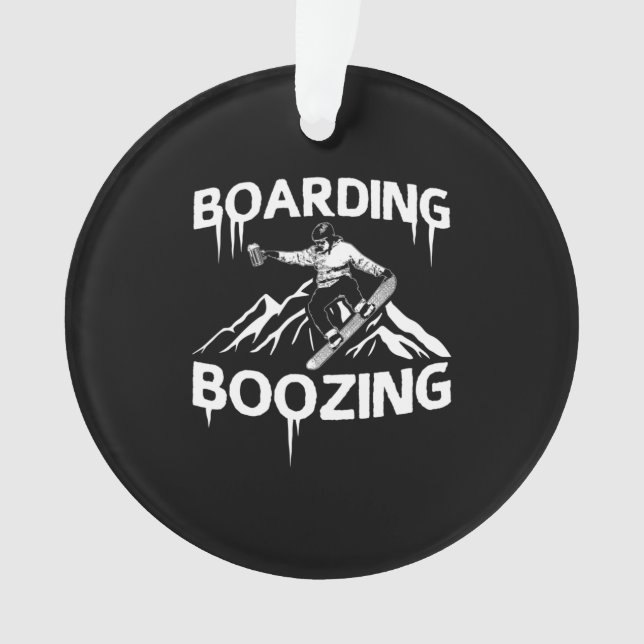 Ornamento Snowboard Boozing (Frente)