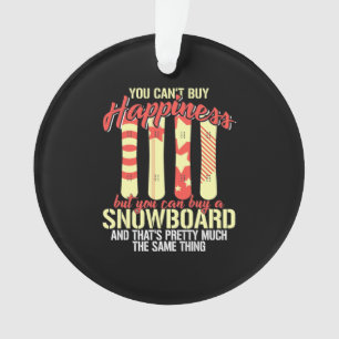 Ornamento Snowboard me faz feliz