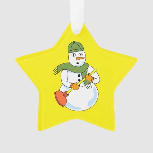 Ornamento Snowman Plumber (Frente)
