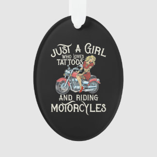 Ornamento Só Uma Garota Que Ama Motocicletas Engraçada Arte