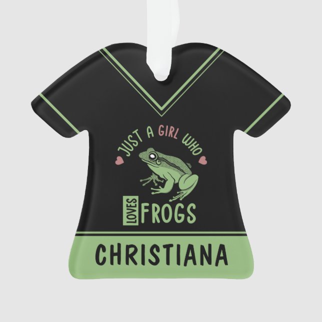Ornamento Só uma garota que ama sapos de presentes para aman (Frente)