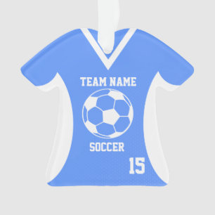 Ornamento Soccer Sports Jersey Blue com foto