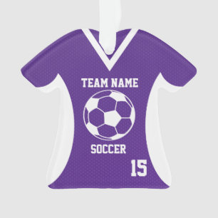 Ornamento Soccer Sports Jersey Purple com foto