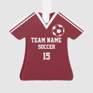 Ornamento Soccer Team Editable Sports Jersey com foto