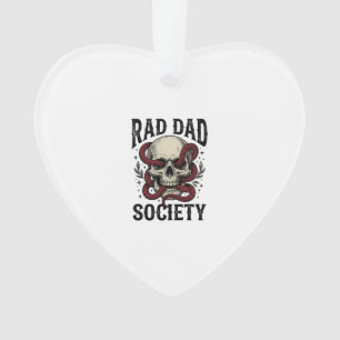 Ornamento Sociedade Rad Dad Design de Camisa com Caveira e C