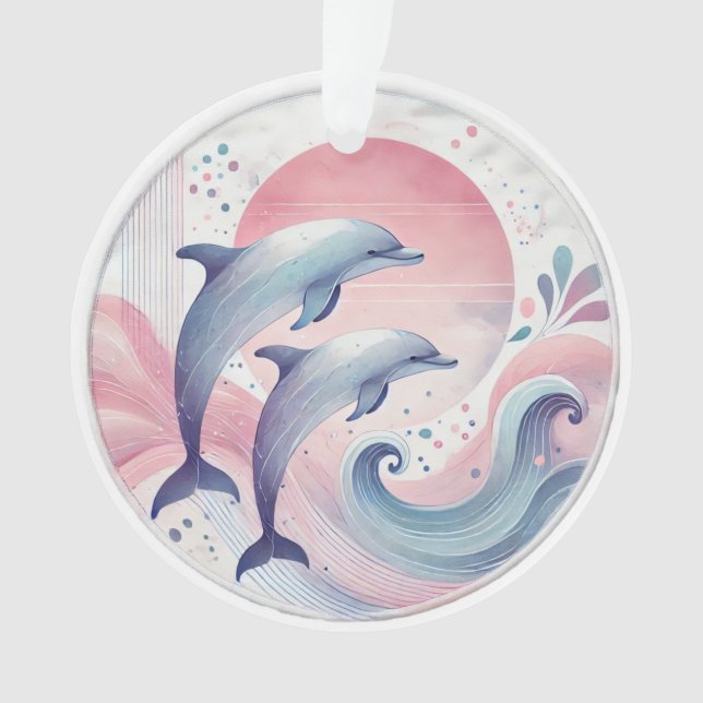 Ornamento soft pastel dolphins (Frente)