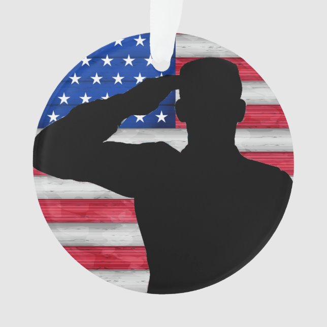 Ornamento Soldado e Bandeira Americana - Apreciação (Frente)