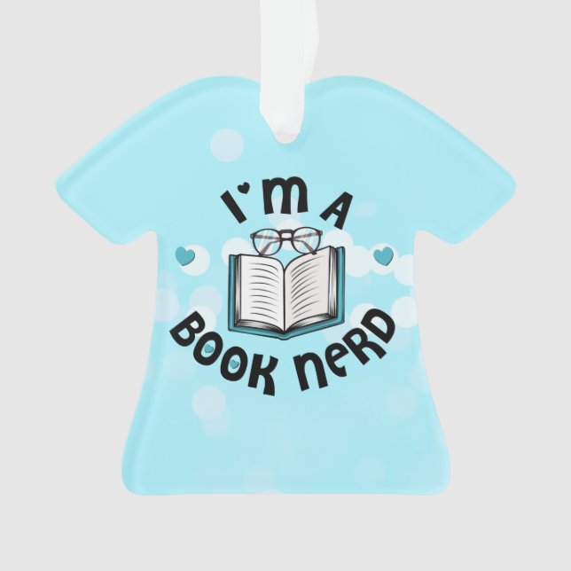 Ornamento Sou um Nerd de Livro (Frente)