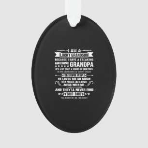 Ornamento Sou um neto sortudo porque tenho um vovô incríve