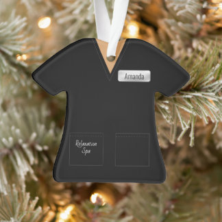 Ornamento Spa Technician Black Scrubs Profissão Ornament