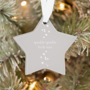 Ornamento Sparkle Sparkle Little Star Silver Cinza
