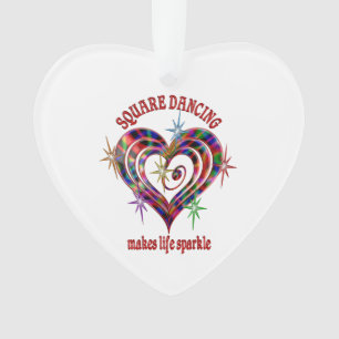 Ornamento Sparkles de dança quadrados