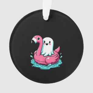 Ornamento Spooky Flamingo Funny Spooky Verão