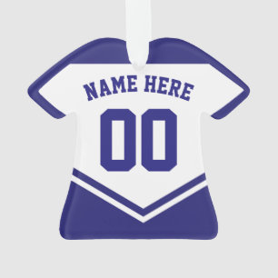 Ornamento Sports Jersey Shirt Name Número Modelo de Ornament