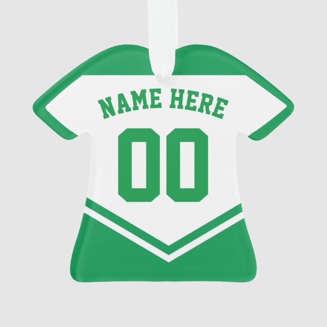 Ornamento Sports Jersey Shirt Name Número Modelo de Ornament (Verso)