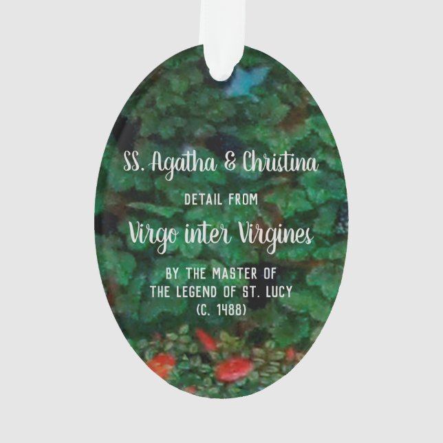 Ornamento SS. Agatha e Christina (detalhe; M 070) - Acrílico (Verso)