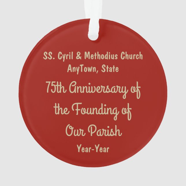 Ornamento SS. Cirilo e Metódio (M 001) Acrílico (Verso)