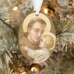 Ornamento St Anthony de Pádua & Menino Jesus (JM 05) Acrílic