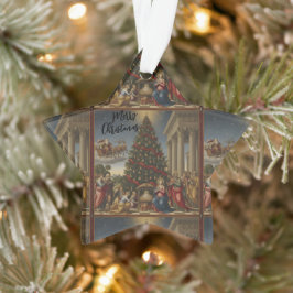 Ornamento Star Nativity Christmas Santa Acrylic Ornament