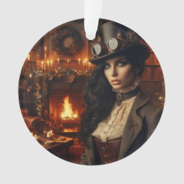 Ornamento Steampunk Vintage Victorian Lady Christmas