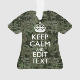 Ornamento Sua Camuflagem Digital de Texto Verde Verde Manter