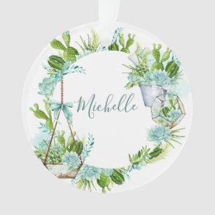 Ornamento Sucultivos de Terrário de Vidro Aquoso