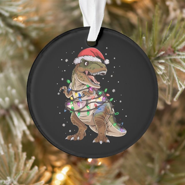 Ornamento Suéter De Natal Dinossauro T-rex Árvore De Natal D (Árvore)