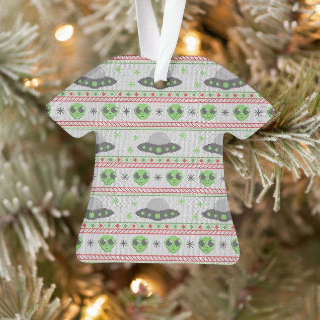 Ornamento Suéter de Natal Feio alienígena (Árvore)
