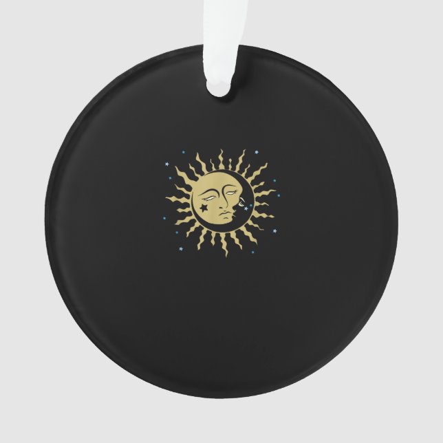 Ornamento Sun Moon com anestesia Whimsigoth de bruxa dos ano (Frente)