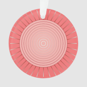Ornamento Sunburst Geométrico Moderno - Cor-de-rosa Profund