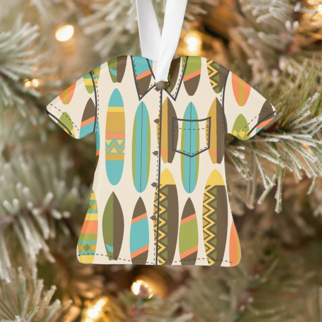 Ornamento Surfboards Havaianas Secretas Aloha Shirt Cream (Árvore)