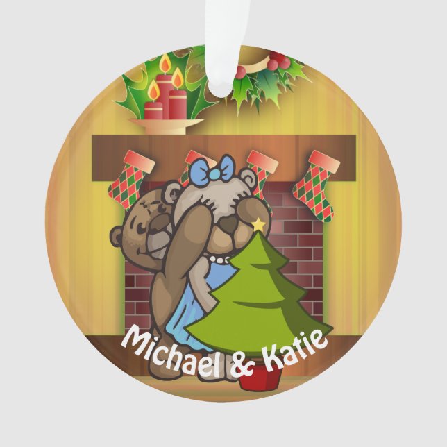 Ornamento Surpresa do Urso da Árvore de Natal (Frente)