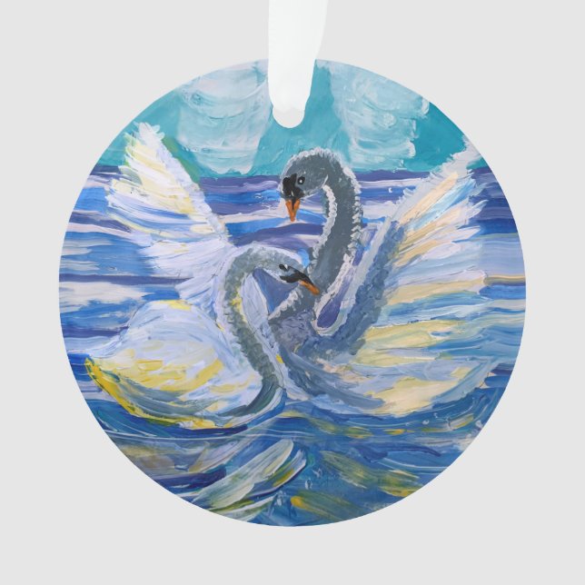 Ornamento Swans "Art by Kids" (Frente)