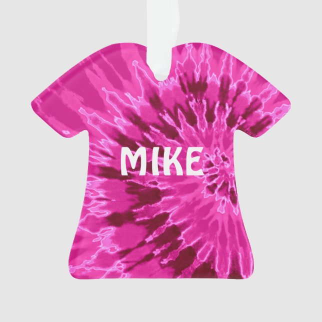 Ornamento T-Shirt Tie Dye Magenta (Frente)