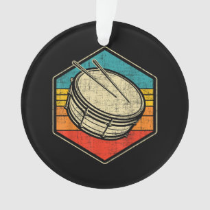 Ornamento Tambor de Snare da Vintage Retroativa - Linha de t