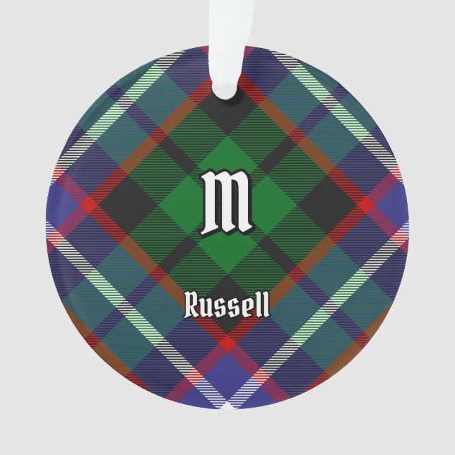 Ornamento Tartan do Clã Russell (Frente)