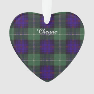 Ornamento Tartan escocês do kilt da xadrez do clã de Cheyn