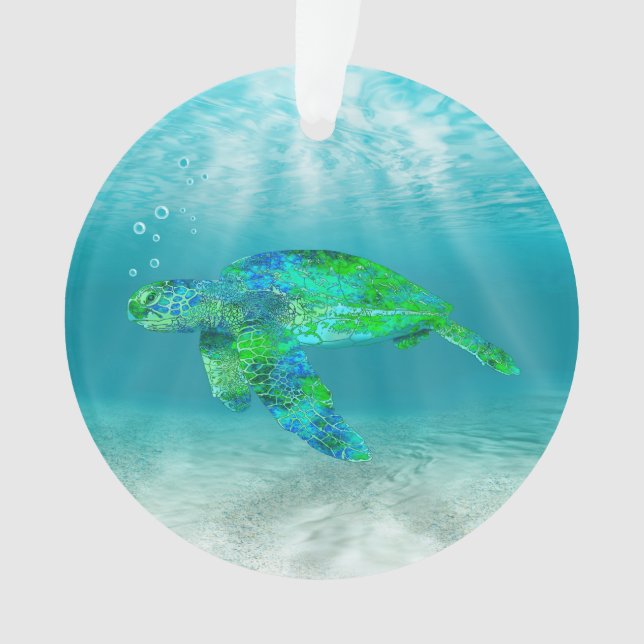 Ornamento Tartaruga de mar verde (Frente)