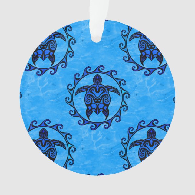 Ornamento Tartaruga maori tribal de Sun (Frente)