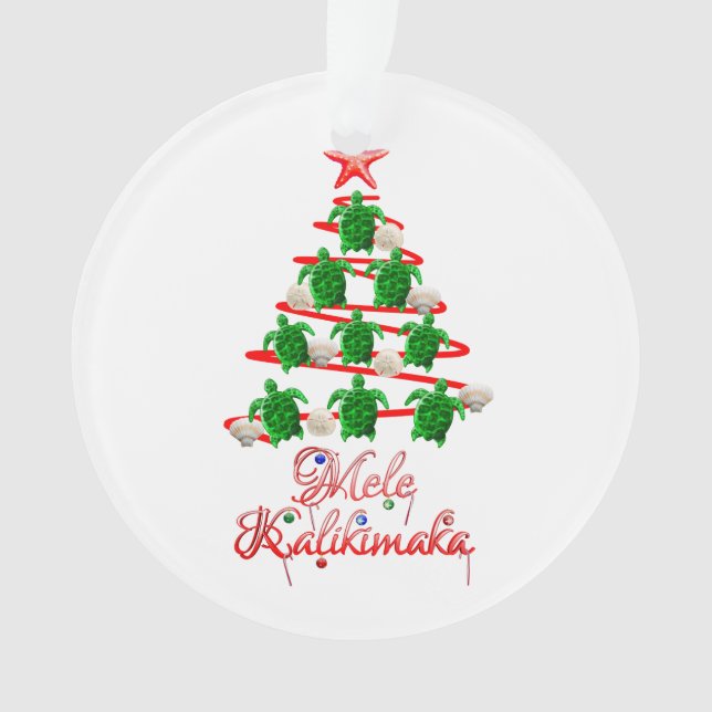 Ornamento Tartarugas marinhas Mele Kalikimaka (Frente)