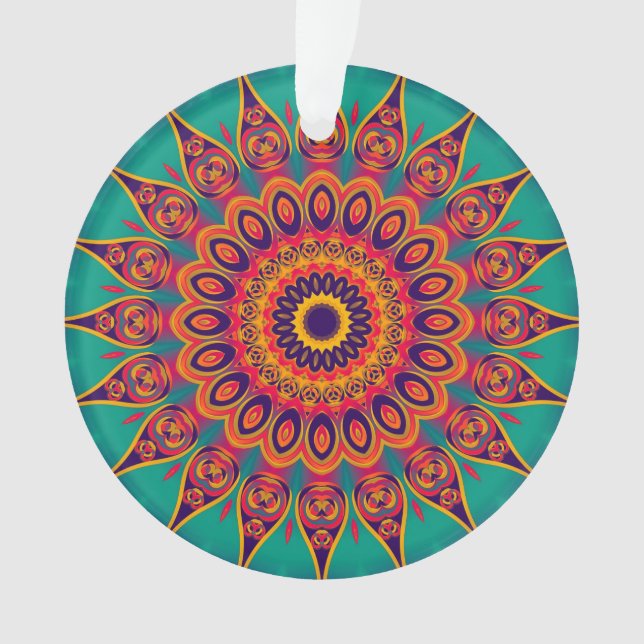 Ornamento Tatuagem Caleidoscópio Fractal (Frente)