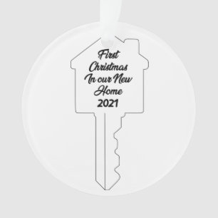 Ornamento Tema chave Primeiro Natal em Nova Ornação Doméstic