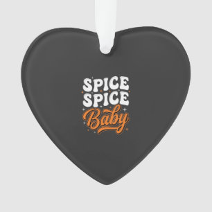 Ornamento Temática de Halloween Bebê Spice Retro Tipografia 