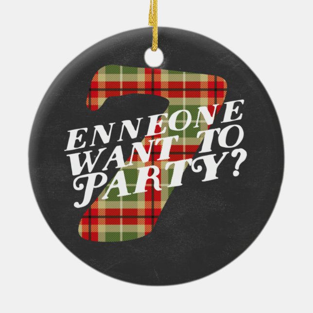 Ornamento temático do Natal engraçado de Enneagram (Traseira)